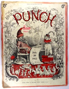 Punch Newspaper Magazine Comic July 1955 Golden Age Cartoon Humour London F4 - Foto 1 di 11
