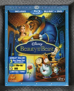 BEAUTY AND THE BEAST DIAMOND EDITION BLURAY DVD SLIPCOVER SEALED ITEM PIC AS-IS - Picture 1 of 3