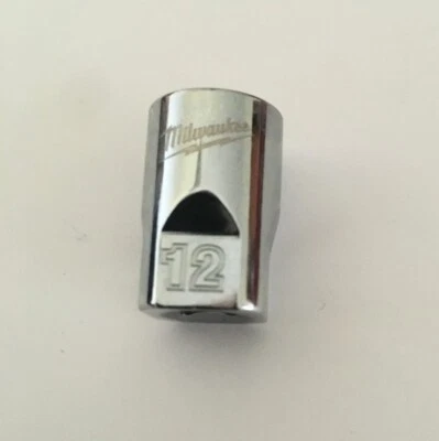 MILLWAUKEE Milwaukee 12 mm x 1/4 In. Dr 6-Point Standard Socket Free USA Shipping