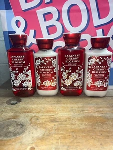 4 BATH & BODY WORKS JAPANESE CHERRY BLOSSOM BODY LOTION and WASH GIFT SET - Picture 1 of 1