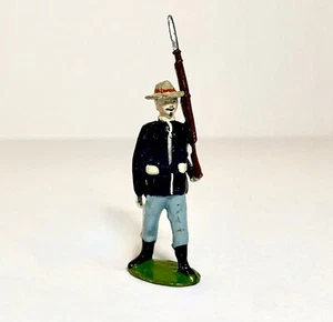 UNGEWÖHNLICHE Bleispielzeug Soldaten Figur U.S. Infanterie, massiver Guss - Bild 1 von 2