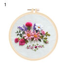 Thread Ornament Flower Embroidery Cross Stitch Kit Embroidery Hoop Needle Punch