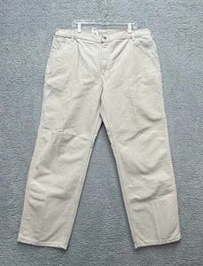 Vintage Carhartt Hose Herren 40x32 beige Latzhose Carpenter Canvas Workwear B11 STN - Bild 1 von 15