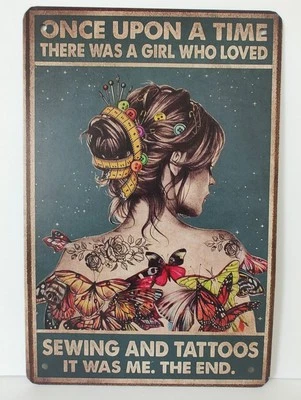 Sewing And Tattoos 12"x8" Wall Decor Inspirational Quotes - Image 1 of 4