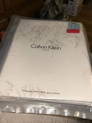Ropa de cama Calvin Klein 100 % algodón farsa estándar 26" X26" hoja descolorida rara Foto 1 de 3