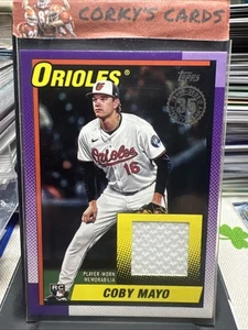Camiseta de novato 2025 Topps serie 2 Coby Mayo 1990 SP BALTIMORE ORIOLES #90R2-CM - Imagen 1 de 2