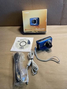 Canon PowerShot A495 Digital Camera BLUE w/ CD & Original Box -Rarely Used MINT - Picture 1 of 16