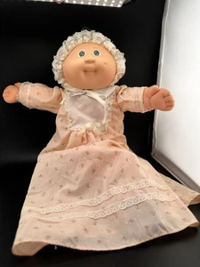 Cabbage Patch Kinder Frühchen Pfirsich Rosa Rosen Kleid Dress Mädchen Vintage 1980er KEINE PUPPE - Bild 1 von 24