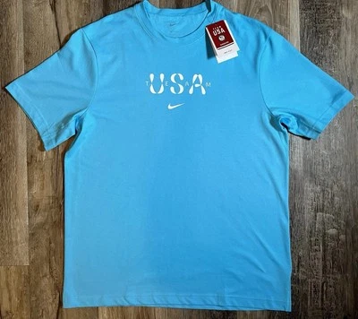Nueva Camiseta Nike Equipo Olímpico de París EE. UU. Dri fit Azul FN1092-416 Para Hombre M Foto 1 de 4
