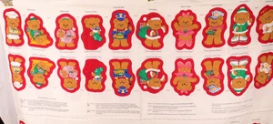 17"L x 42"W VIP Cranston Fabric Panel Beary Merry Christmas Ornaments 10 Bears - Picture 1 of 12