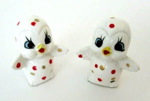 Anthropomorphic Salt Pepper Japan Spotted Birds - Picture 1 of 4
