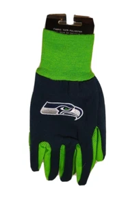 Seattle Seahawks Handschuhe rutschfest Arbeit Utility Erwachsene NFL Football Fan Handflächengriff - Bild 1 von 5