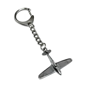 Hurricane Schlüsselanhänger Zinn Stahl groß Falke Flugzeug WWII Keyring Schmuck - Bild 1 von 9