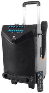 Rockville ROCKnGo 8" Rechargeable Home Theater Bluetooth Speaker+Wireless Mic - Picture 1 of 8