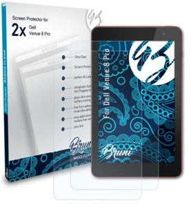 Bruni 2x Protective Film for Dell Venue 8 Pro Screen Protector Screen Protection - Picture 1 of 8