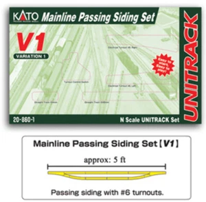 Kato 20860 N V1 Mainline Passing Siding Set - Picture 1 of 1