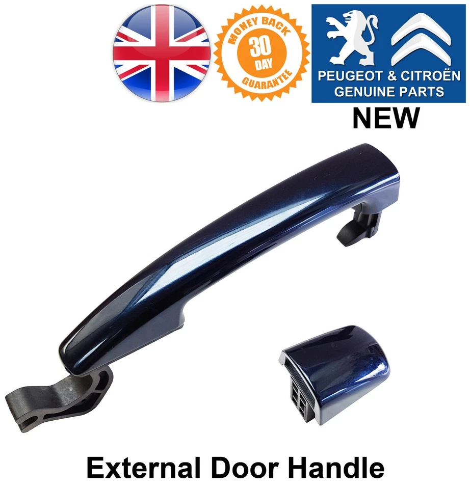 Подлинный Peugeot 2008 207 208 308 RCZ левая и правая дверная ручка внешний синий - Изображение 1 из 3