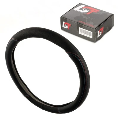 Lenkradbezug Hülle Lenkradschoner Ø 38x9cm schwarz rote blaue Naht für VW Passat - Bild 1 von 4