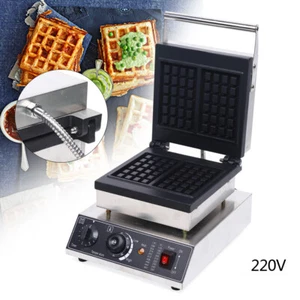 Gofrera eléctrica comercial cuadrada antiadherente de acero inoxidable - Imagen 1 de 16