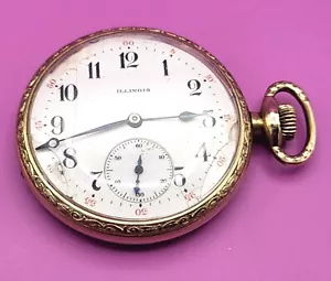 Antique Illinois Pocket Watch 11 Jewels 12 Size S/N 3021676 Ca.1916 - Picture 1 of 18