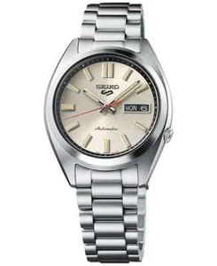 Seiko 5 Sports Automatic Ivory Dial Stainless Steel Men's Watch SRPK91 - Picture 1 of 13
