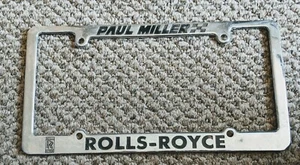 Used Paul Miller Rolls-Royce Parsippany New Jersey Chrome License Plate Frame - Picture 1 of 9