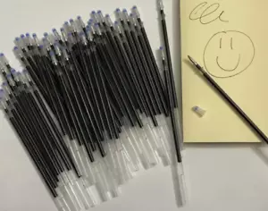 25 varillas de gel de recarga de pluma de oficina tinta negra recarga de papelería escolar escritura .5 mm - Imagen 1 de 5