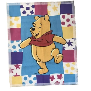 Beacon Baby Blanket Winnie the Pooh WPL1675 Satin Trim 1990s Patchwork - Picture 1 of 4