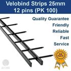 Velobind Binding Strips - 12 pin 25mm (box 0f 100)