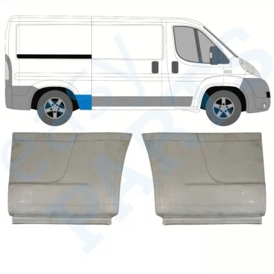 Peugeot Boxer Jumper Ducato 06- Tôle de Réparation de Garde-boue Arrière Paire - Image 1 of 2