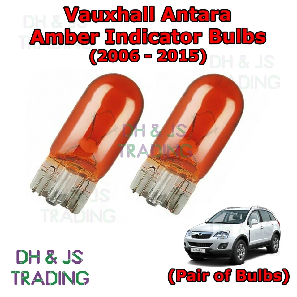 Lâmpadas indicadoras laterais âmbar flash 501 par cauda lateral para Vauxhall Antara (06-15) - Imagem 1 de 1