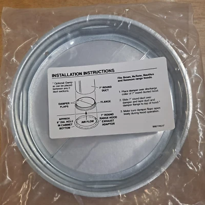 Amortiguador de repuesto para campana extractora BP87 7" de diámetro Nuez Broan redonda Kenmore Nautilus Foto 1 de 3