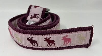 Abercrombie & Fitch Moose Belt Logo Canvas Women’s Size L/XL 37” Long Pink - Image 1 of 4