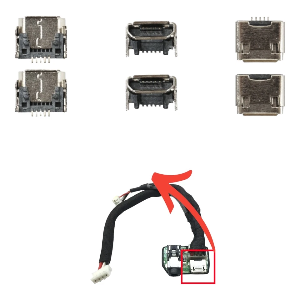 2 x 原始设备制造商 JBL 翻盖 3 翻盖 3 蓝牙扬声器 微型 USB 电缆 充电端口 - 零件 — 第 1/1 张图片