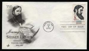 #1446 8c Sidney Lanier, Art Craft FDC **ANY 5=FREE SHIPPING** - Picture 1 of 1