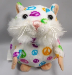 Mazin Hamster Plush Toy GANZ First Edition HOPE Peace Sign Stuffed Animal Webkin - Picture 1 of 9