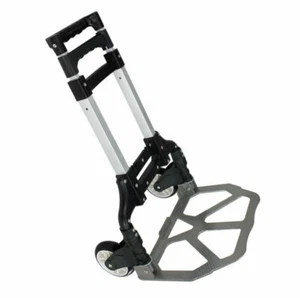 Compact Folding Aluminium Hand Truck Trolley Luggage Cart Foldable Dolly Push - Picture 1 of 22