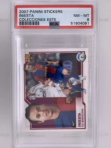2007 PANINI STICKERS COLECCIONES ESTE ANDRES INIESTA PSA 8 - POP 1 - None Higher - Picture 1 of 2