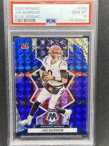 Joe Burrow 2022 Panini Mosaico Azul Mosaico Prizm 3/99 # 255 PSA 10 - Imagen 1 de 2