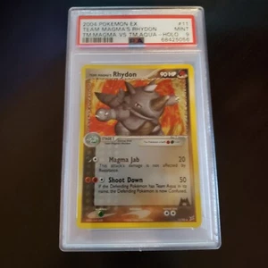 Team Magma's Rhydon PSA 9 Mint Team Magma vs Aqua Holo Rare Pokemon Card - Picture 1 of 1