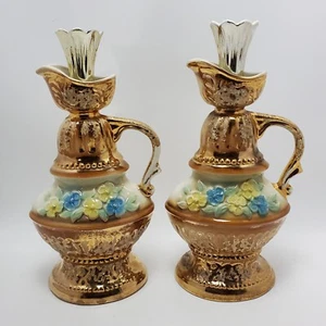 Vintage 1976 Titan Executive Jim Beam Regal China Liquor Decanter Pitcher Gold - Picture 1 of 12