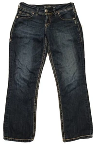 WOMEN'S SILVER JEANS SIZE 28 (29) "SUKI CAPRI" INSEAM 25.5 - Picture 1 of 8