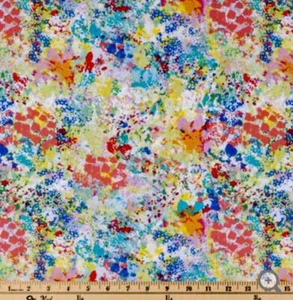 Paint Splatter, Cotton Fabric 1/3 Yard 42"W X12" L  - Picture 1 of 1