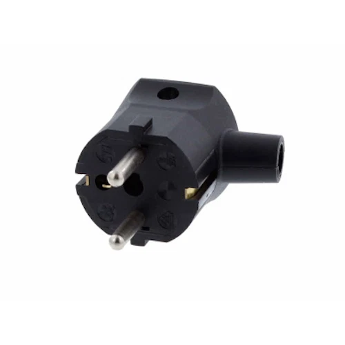 Kaiser European Rewireable 2 pin EU Schuko Mains Plug Right Angle Entry 1mmsq - Image 1 of 1