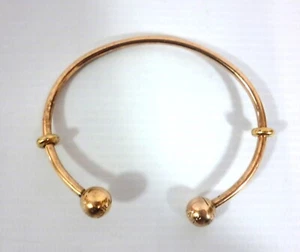 Pandora Open Bangle Bracelet Rose Gold Plated Ale MET 3 9.9g - Picture 1 of 12