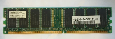 Barrette de Mémoire vive SDRAM ddr ram DDR1 256Mb - 333Mhz-CL 2.5-RAM 256 Mb - Photo 1/3
