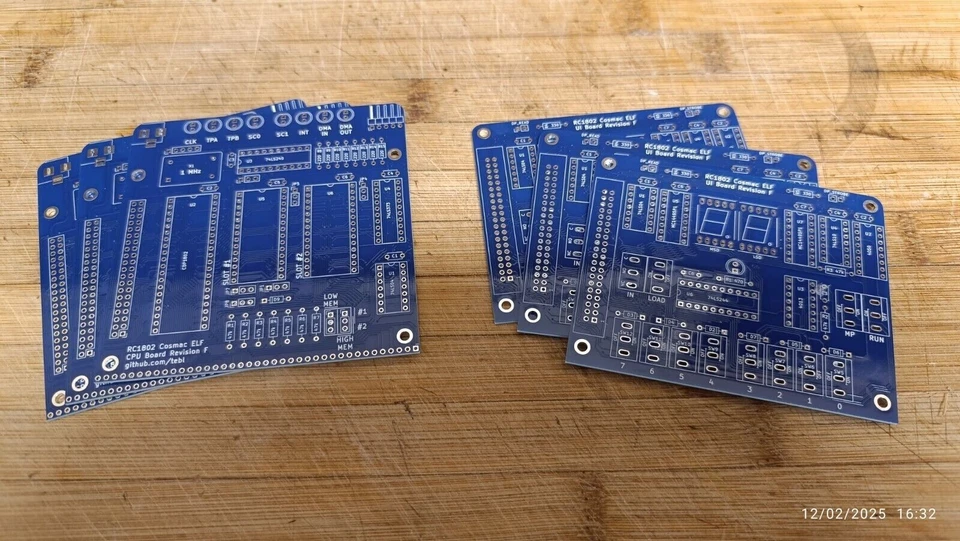 COSMAC ELF RC 1802 Cosmac ELF CPU and UI PCB KIT - Image 1 of 1