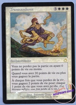 Transcendence FOIL French Mtg MISPRINT. You WIN the game with 20 or more life.PL - Imagen 1 de 4