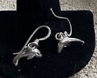 STERLING SILVER DOLPHIN EARRINGS SIGNED