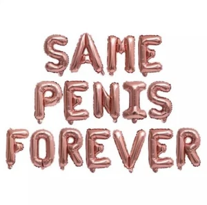 SAME PENIS FOREVER Balloon Banner Party Decorations HEN PARTY BACHELORETTE - Picture 1 of 1